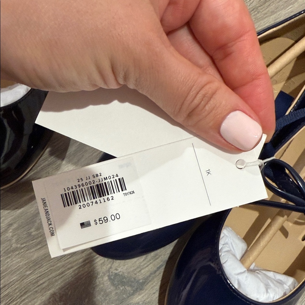 Janie and jack Black and Navy Patent Leather Ballet Flats - Picture 4 of 4